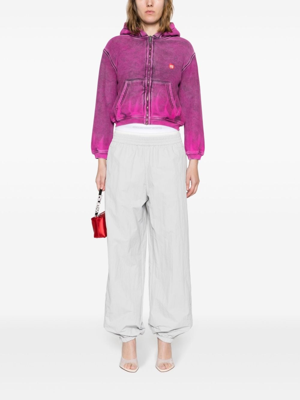 Alexander Wang ロゴパーカー ピンク XS alexanderwang アレキサンダーワング ピンク コットン ロゴ