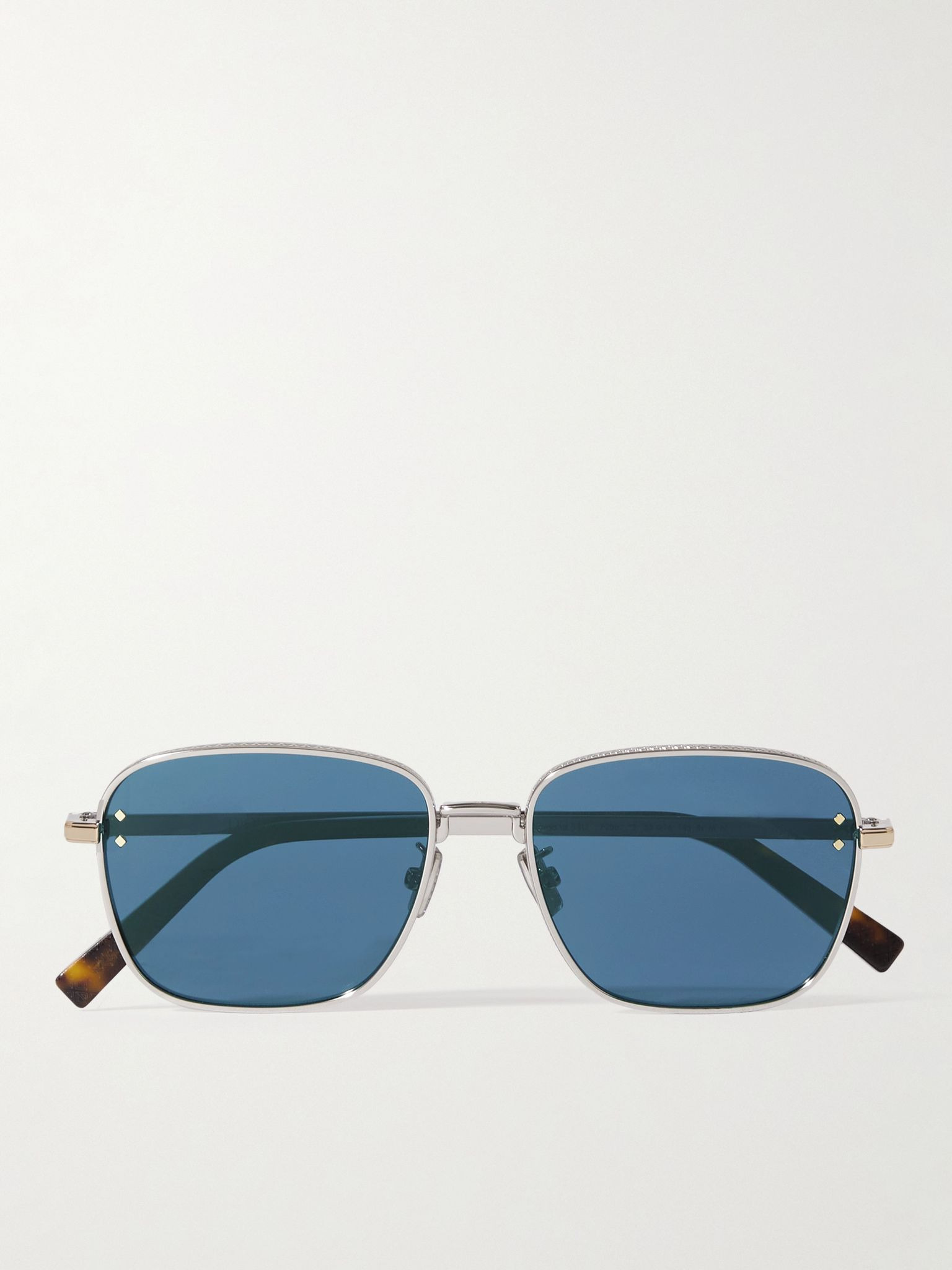 CD Diamond S4U D-Frame Silver-Tone and Tortoiseshell Acetate Sunglasses Silver - 1