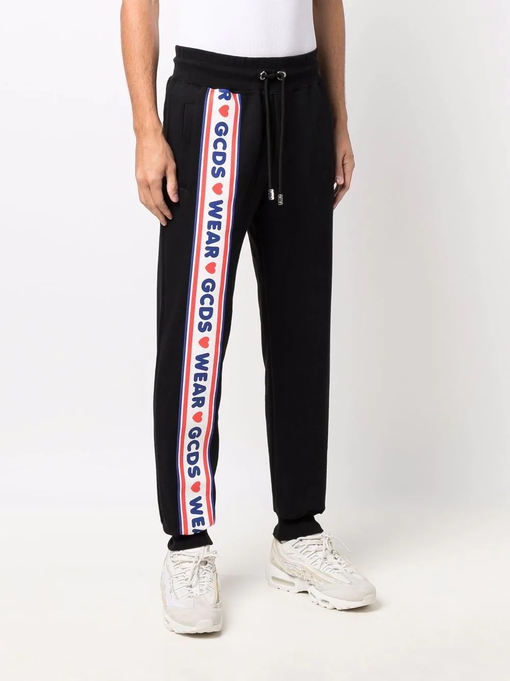 side logo stripe track pants - 3