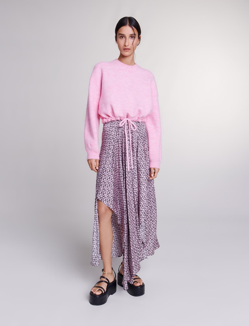 maje Cropped knit jumper with drawstring outlook