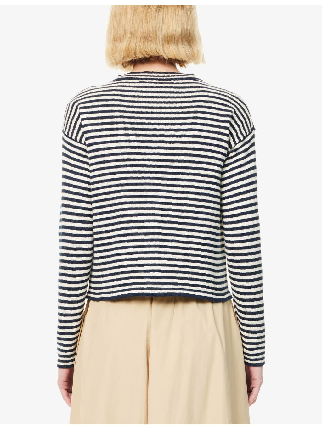 Eritea Stripe-Print Cotton Cardigan - 4