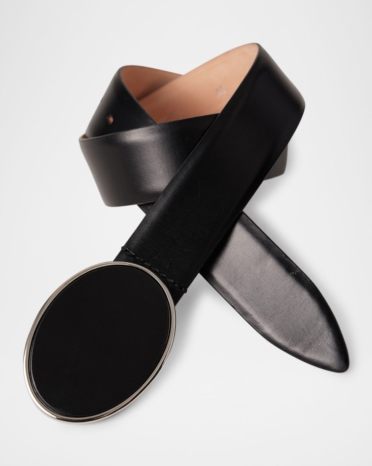 Flint Buckle Leather Belt - 4