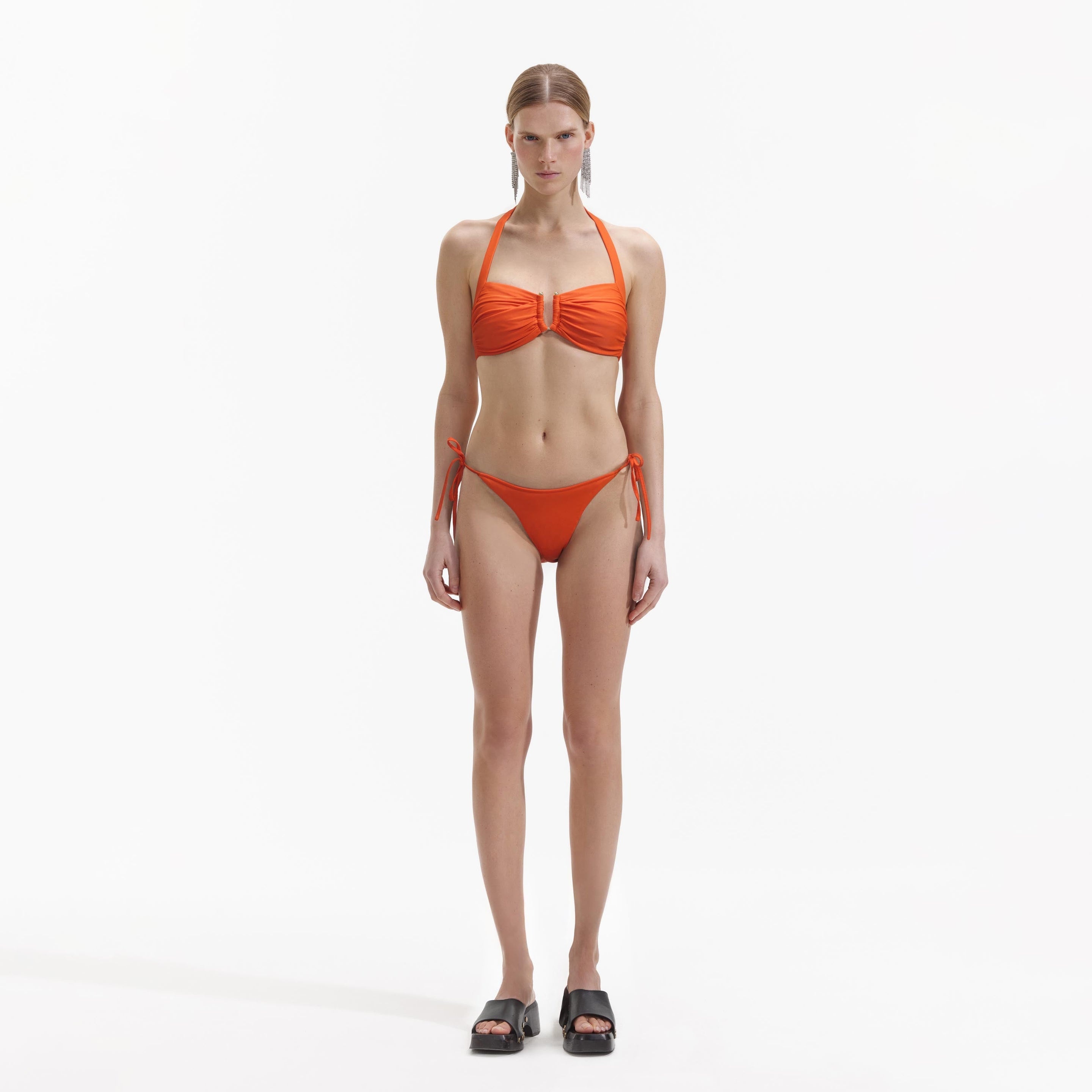 Orange Tie Bikini Brief - 1