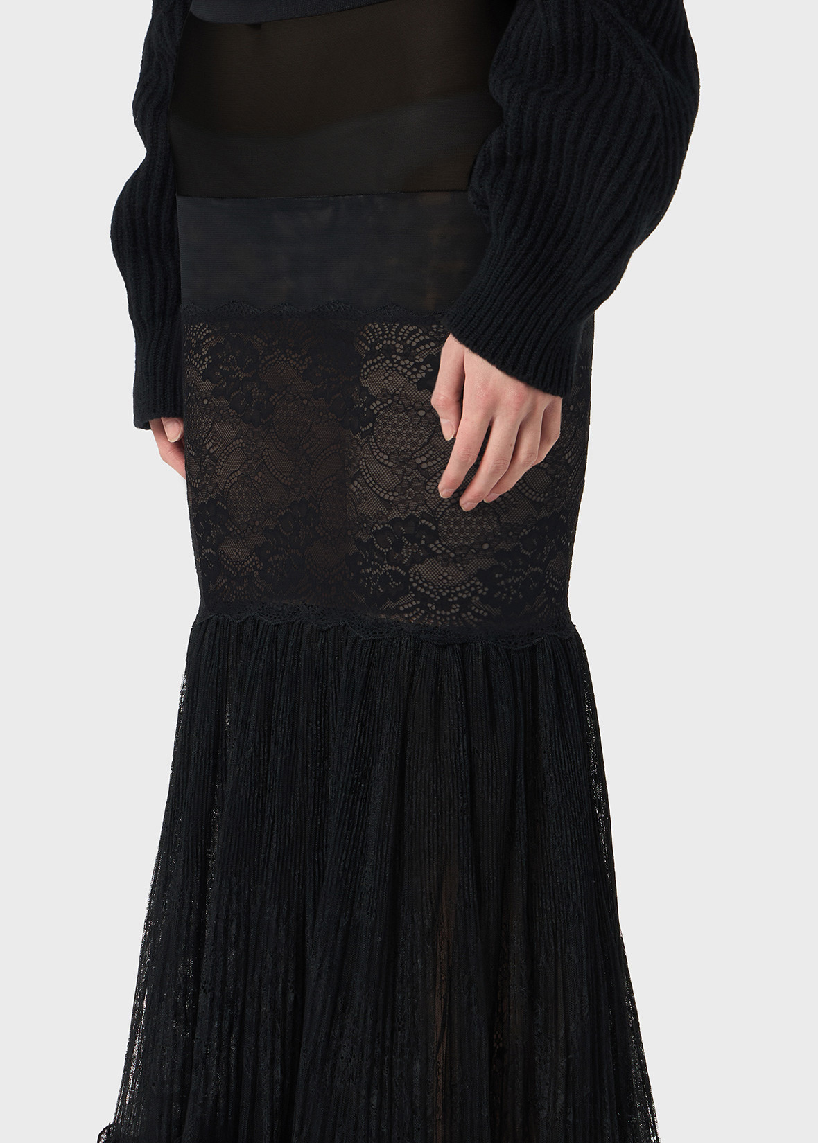 LONG SKIRT IN LACE AND TULLE - 5