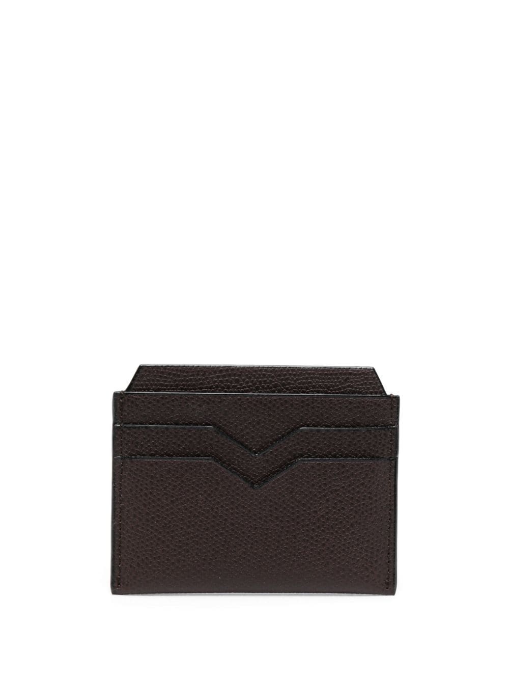 V-shape detail leather cardholder - 1