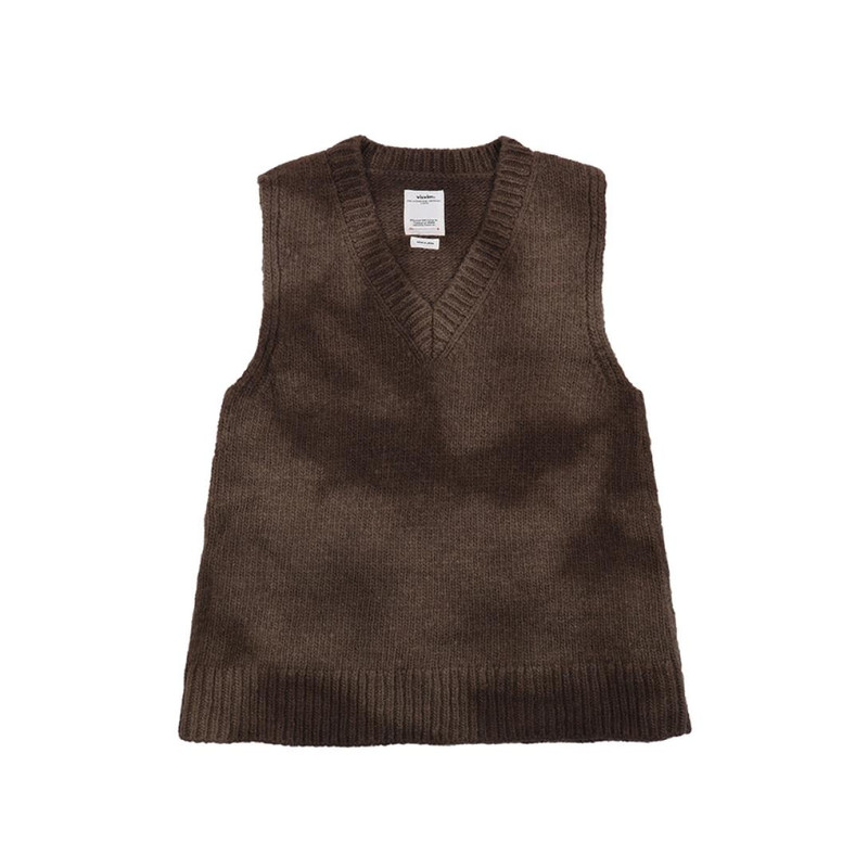 visvim SELMER V-NECK VEST (UNEVEN DYE) OLIVE outlook