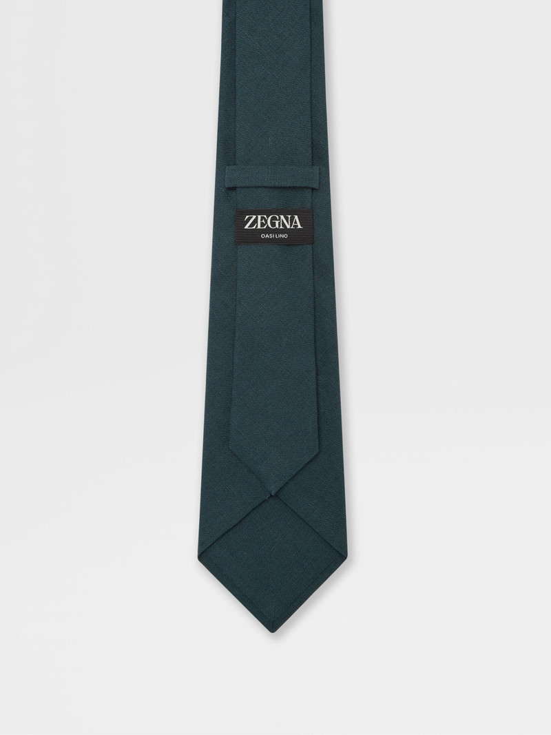 BLUE LINEN TIE 3