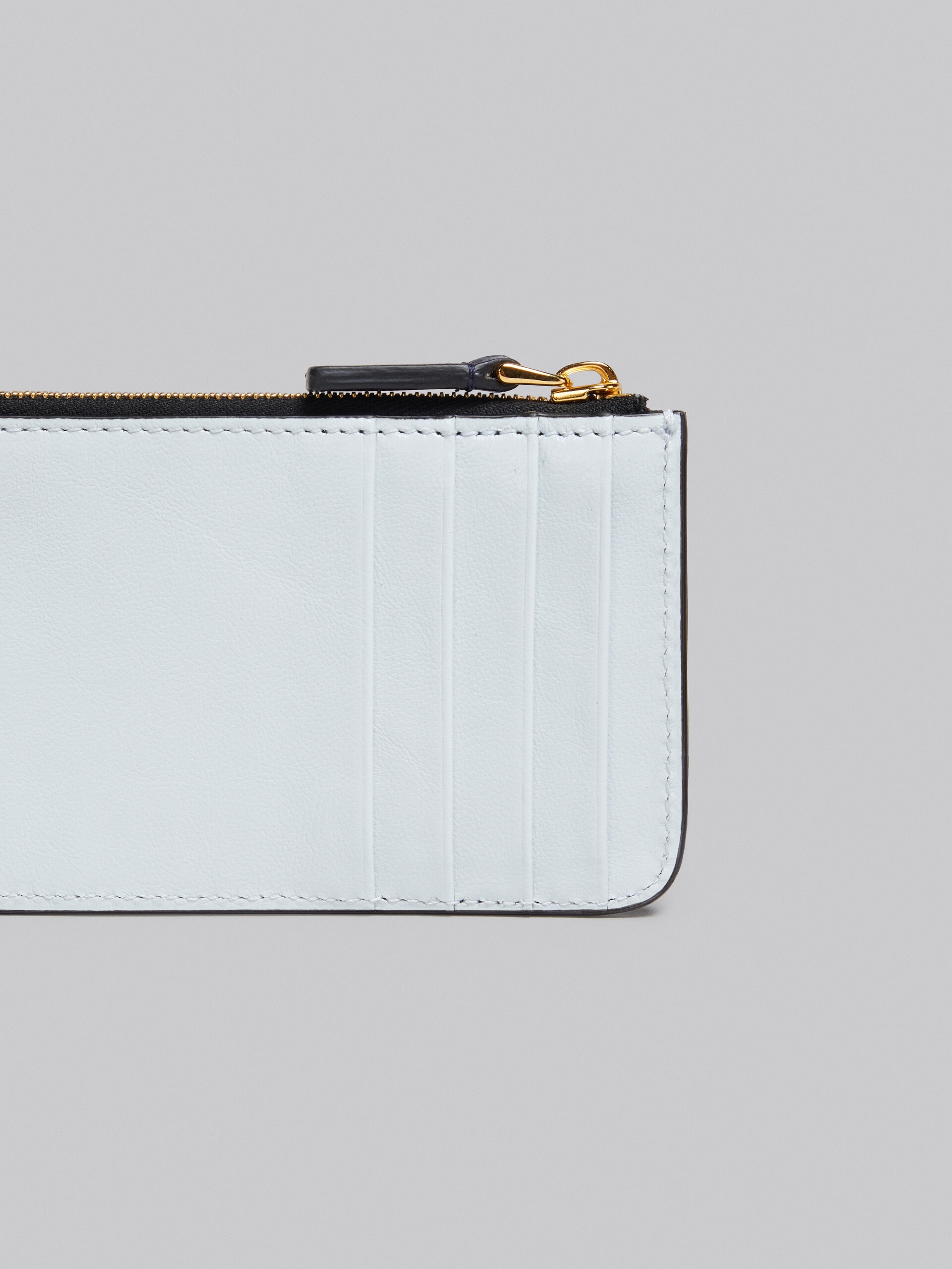 LIGHT BLUE AND BLUE SAFFIANO LEATHER CARD CASE - 4