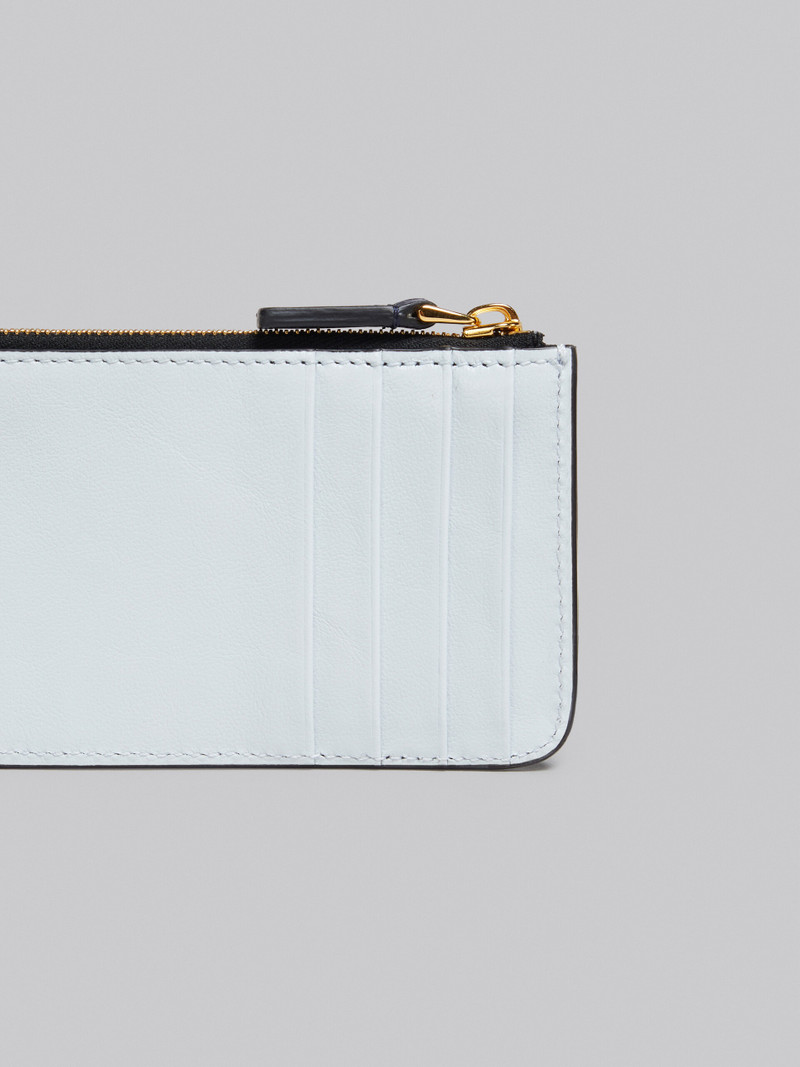 Marni LIGHT BLUE AND BLUE SAFFIANO LEATHER CARD CASE outlook