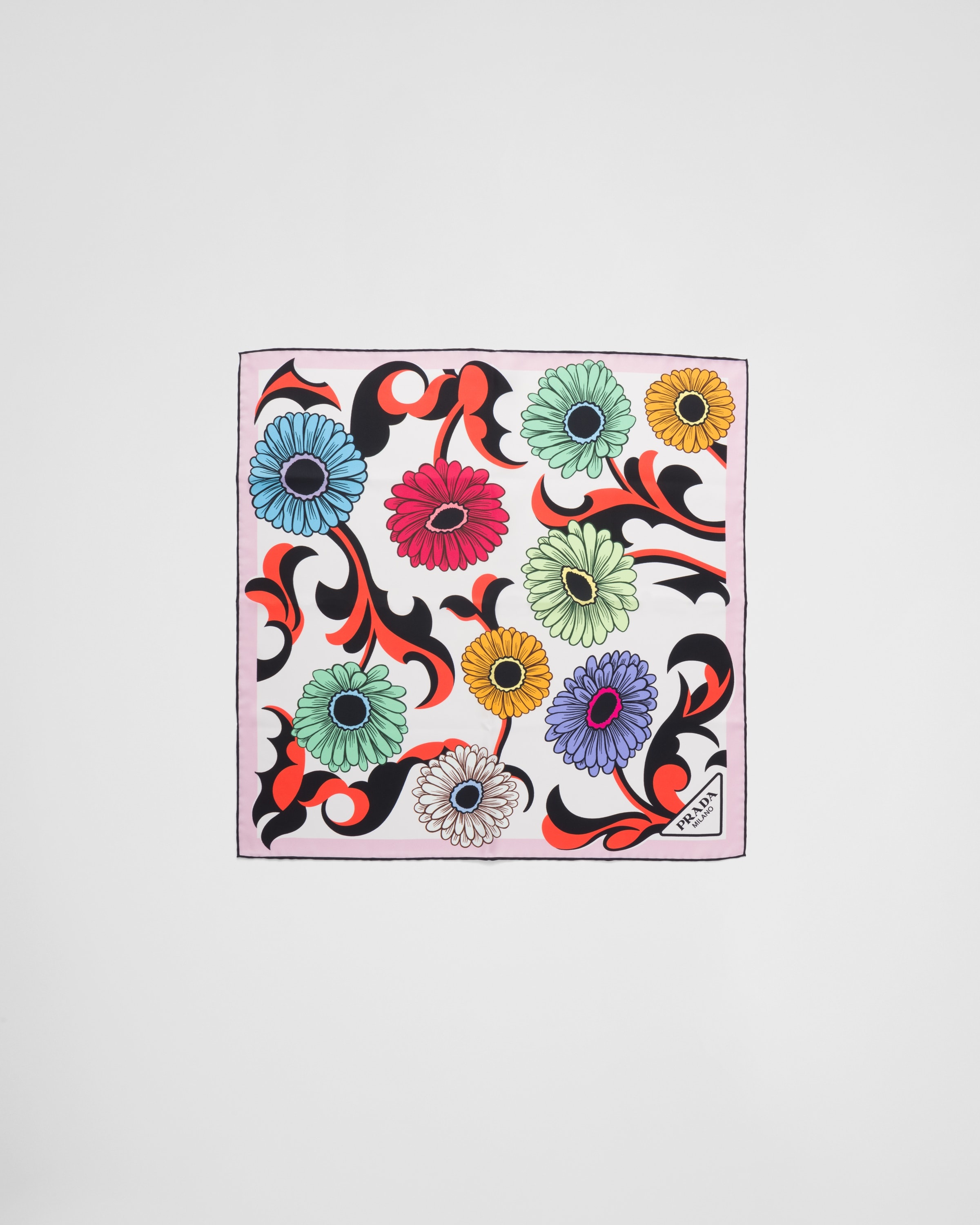 Printed silk twill scarf 55x55 - 3