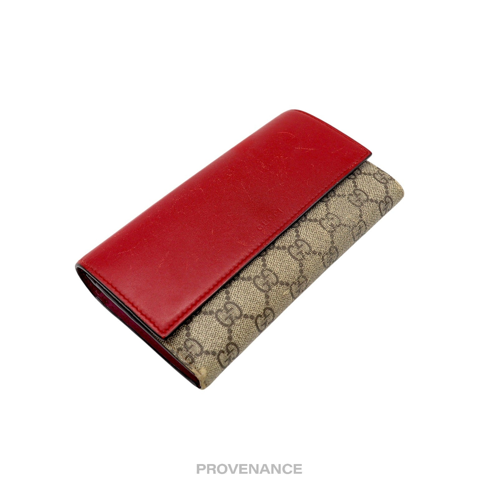 Gucci Snap Long Wallet - GG Supreme Red Pink - 4