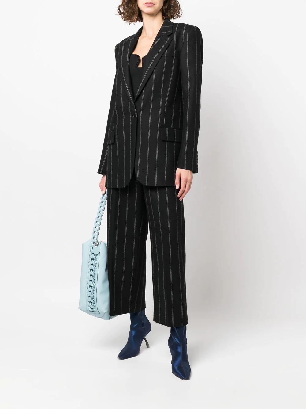 stitch detailing cropped trousers - 2