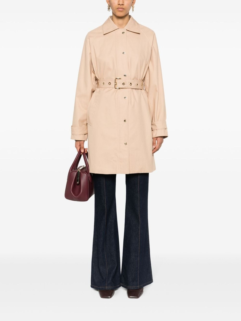 MICHAEL KORS twill midi trench coat outlook