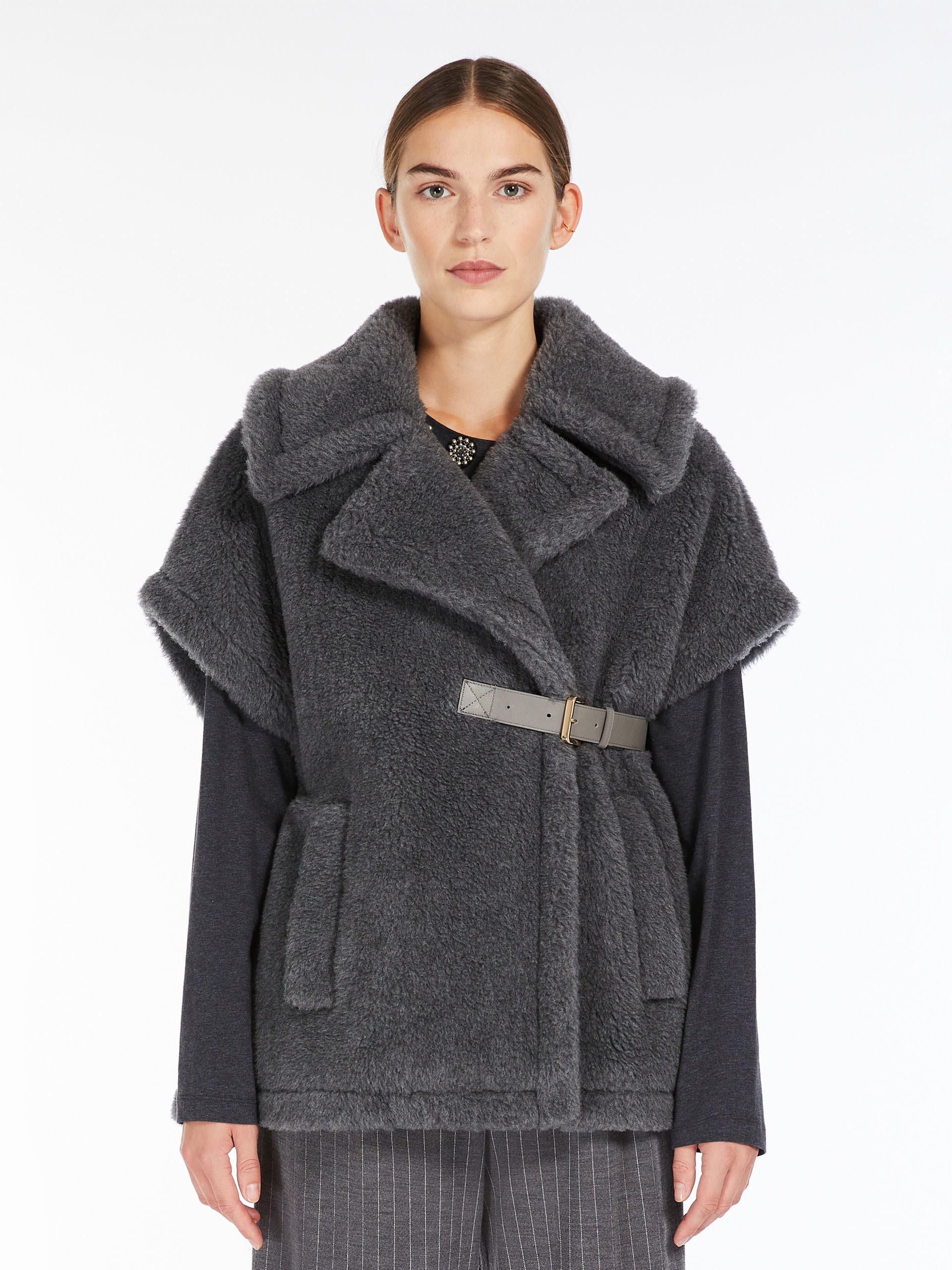 ABAVO2 Cape in Teddy mélange fabric - 3