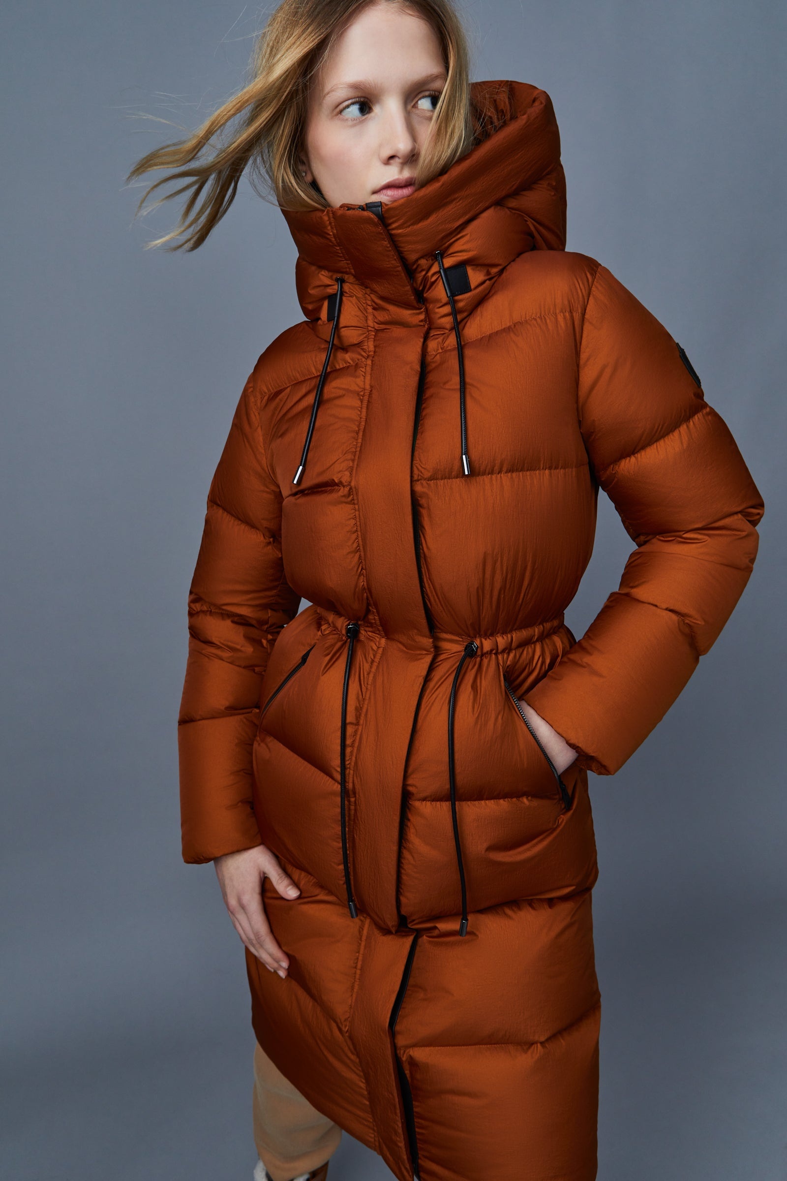 ISHANI foil shield long down coat with hood - 5