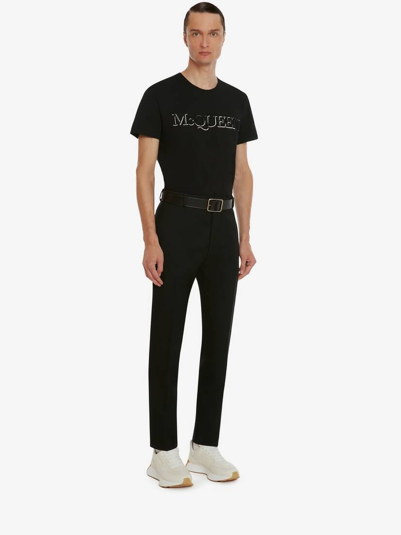 Mcqueen Embroidered T-shirt in Black Mix 3