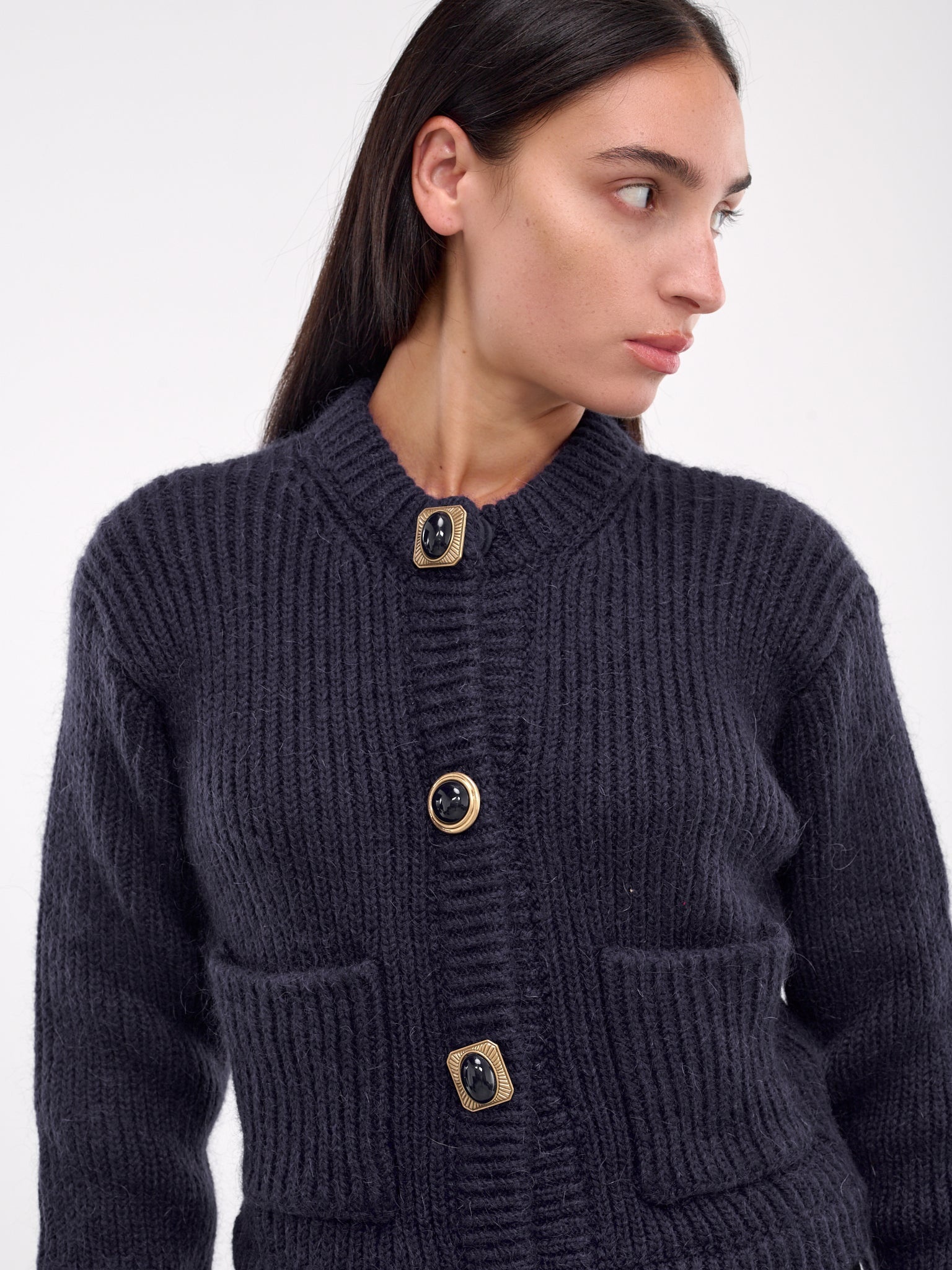 Gemstone Button Cardigan - 5