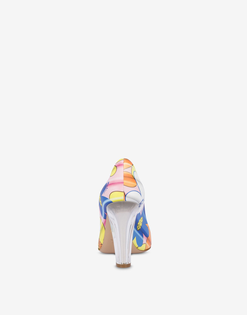 Moschino ALLOVER FLOWERS CALFSKIN PUMPS outlook