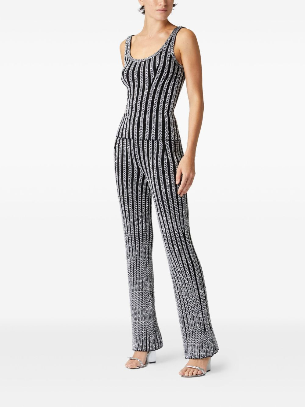striped flared trousers - 2