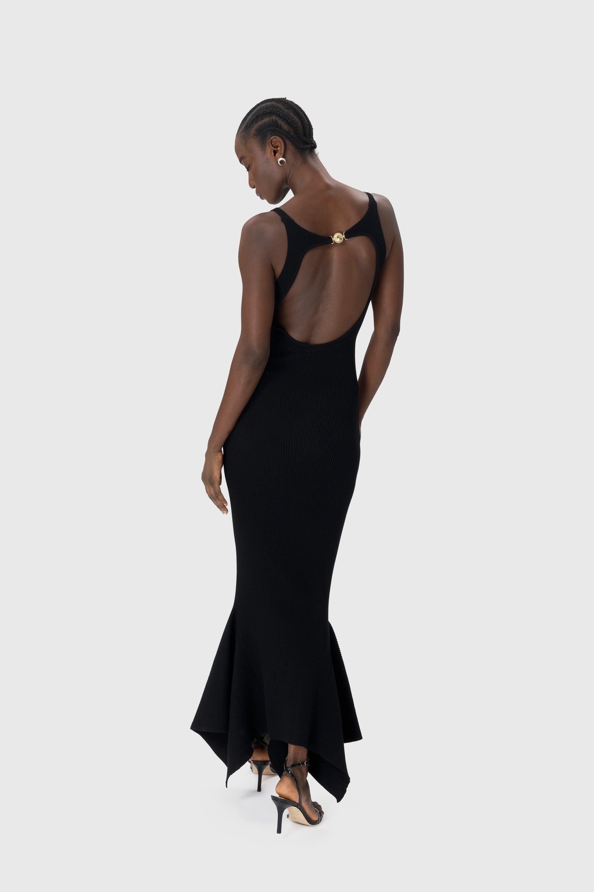 Moon Jewelry Knit Long Fitted Dress - 5