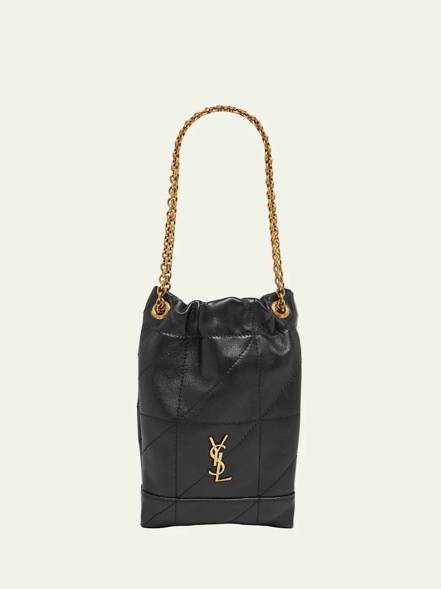 Jamie Mini YSL Quilted Leather Pochon Shoulder Bag - 1