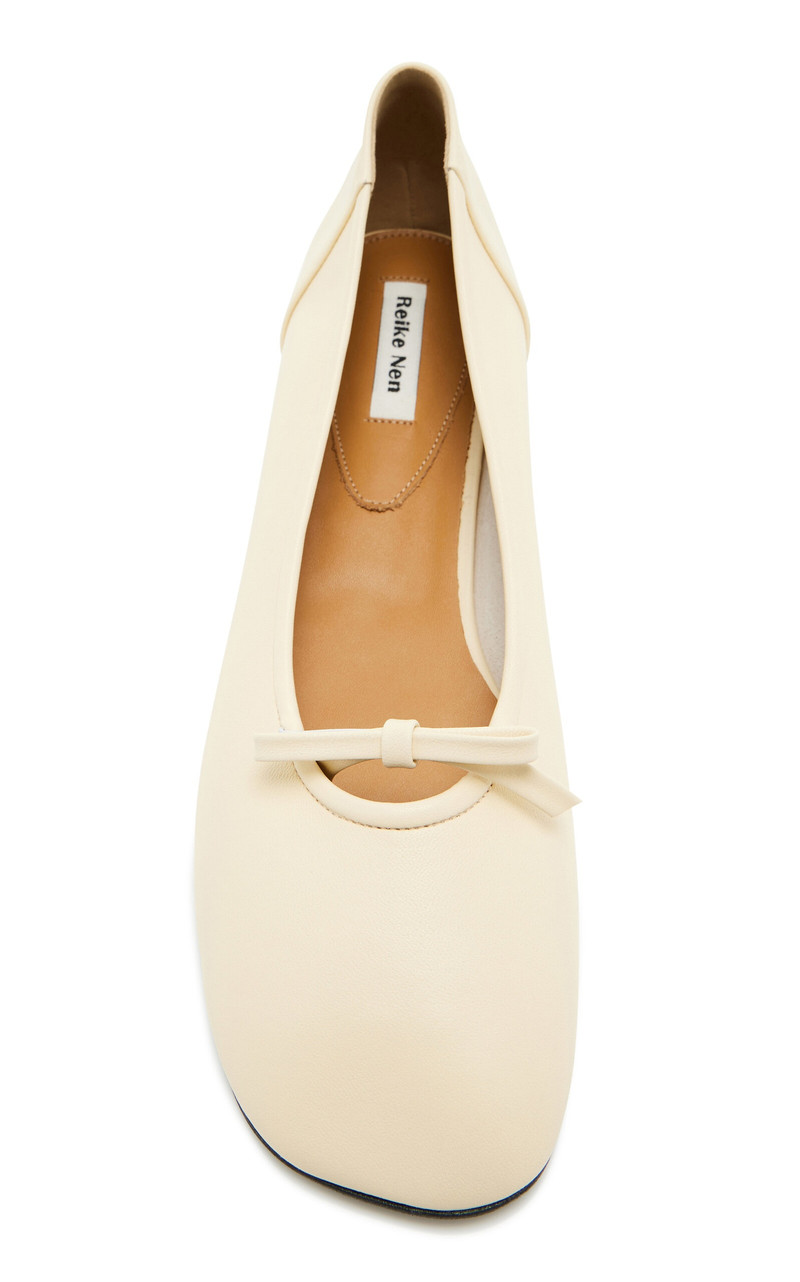 REIKE NEN Nabi Leather Ballet Flats ivory outlook