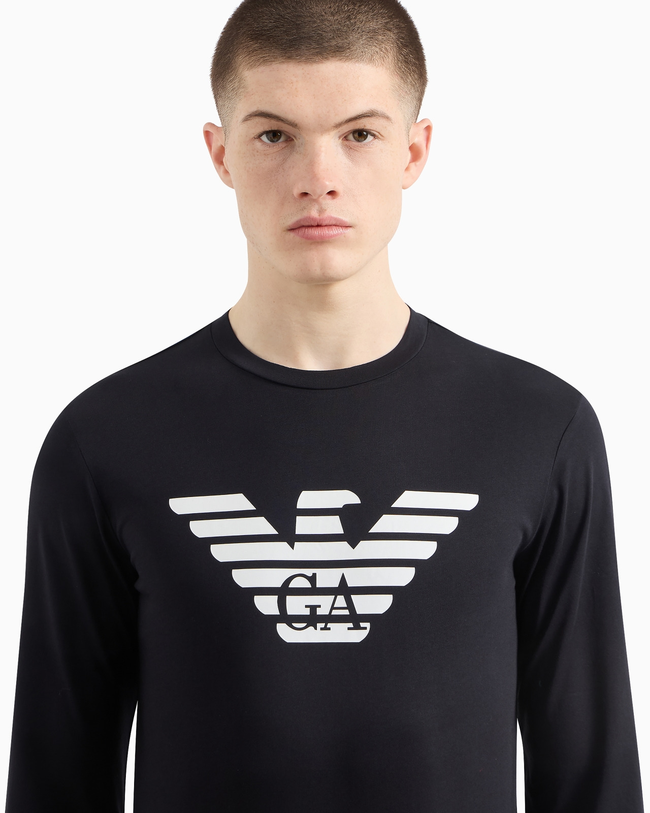 Pima-jersey jumper with printed logo - 5