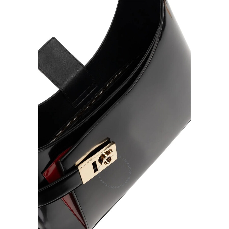 Ferragamo Gancini-Buckled Asymmetric Leather Shoulder Bag - 4