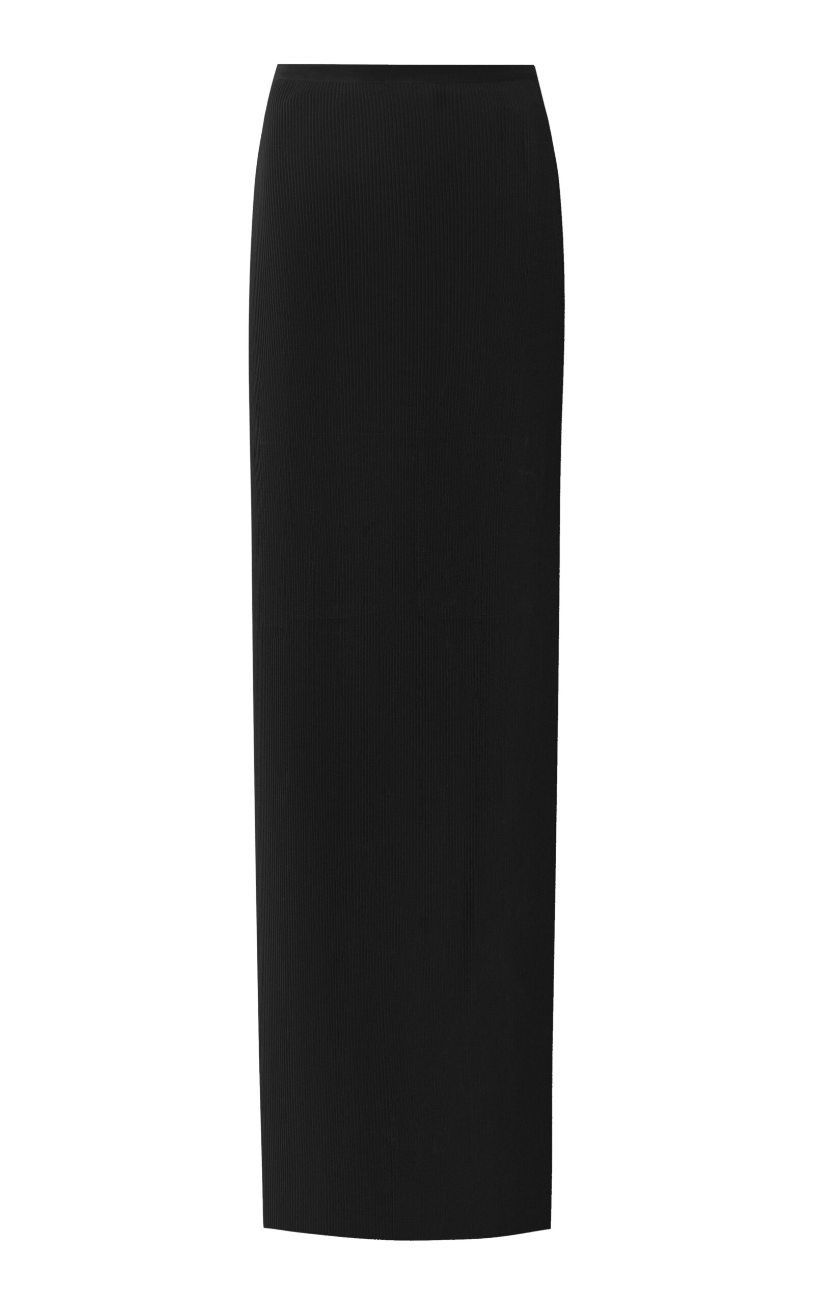 Ribbed-Knit Tube Skirt black - 1