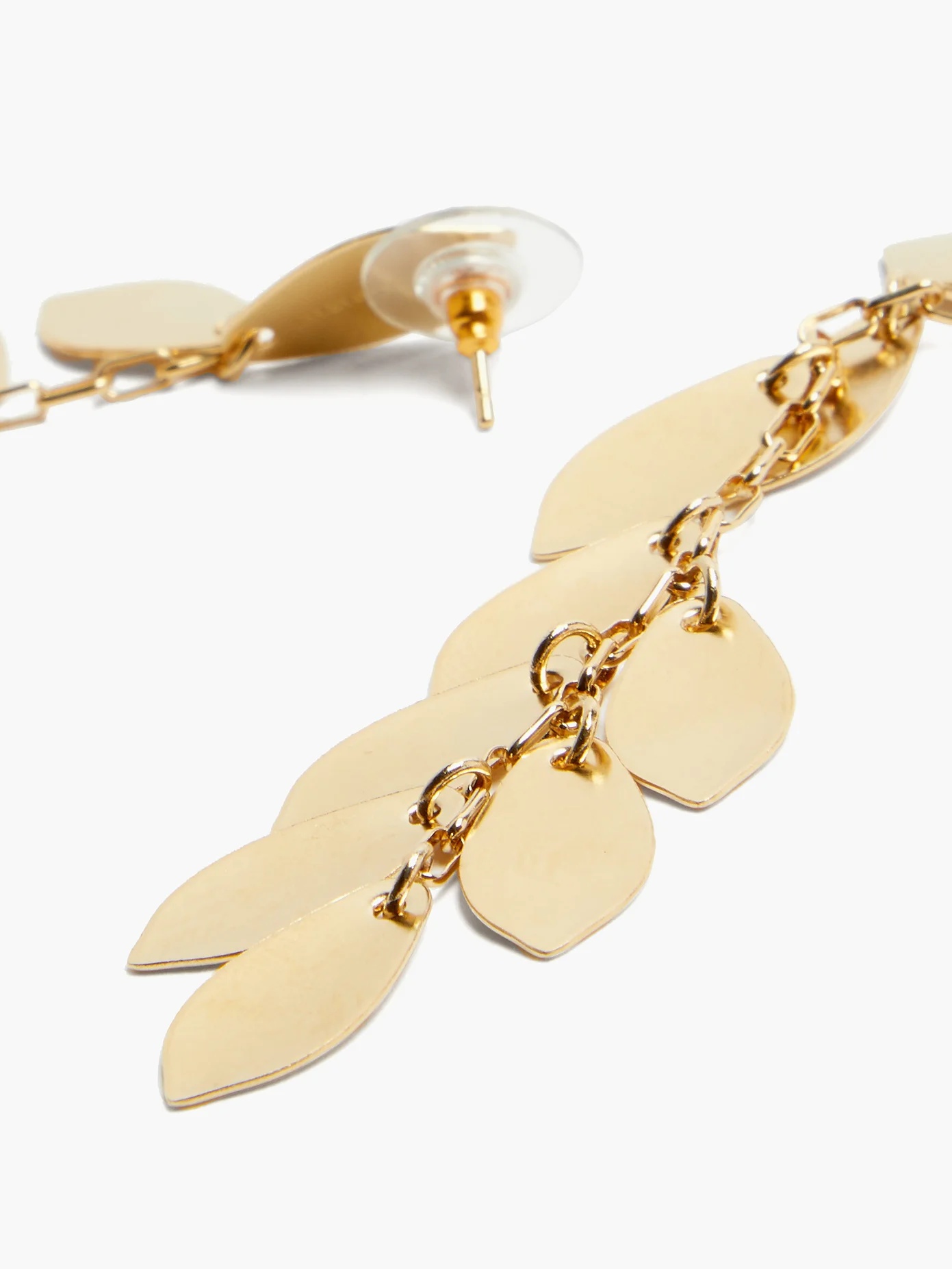 Dore leaf drop earrings - 4