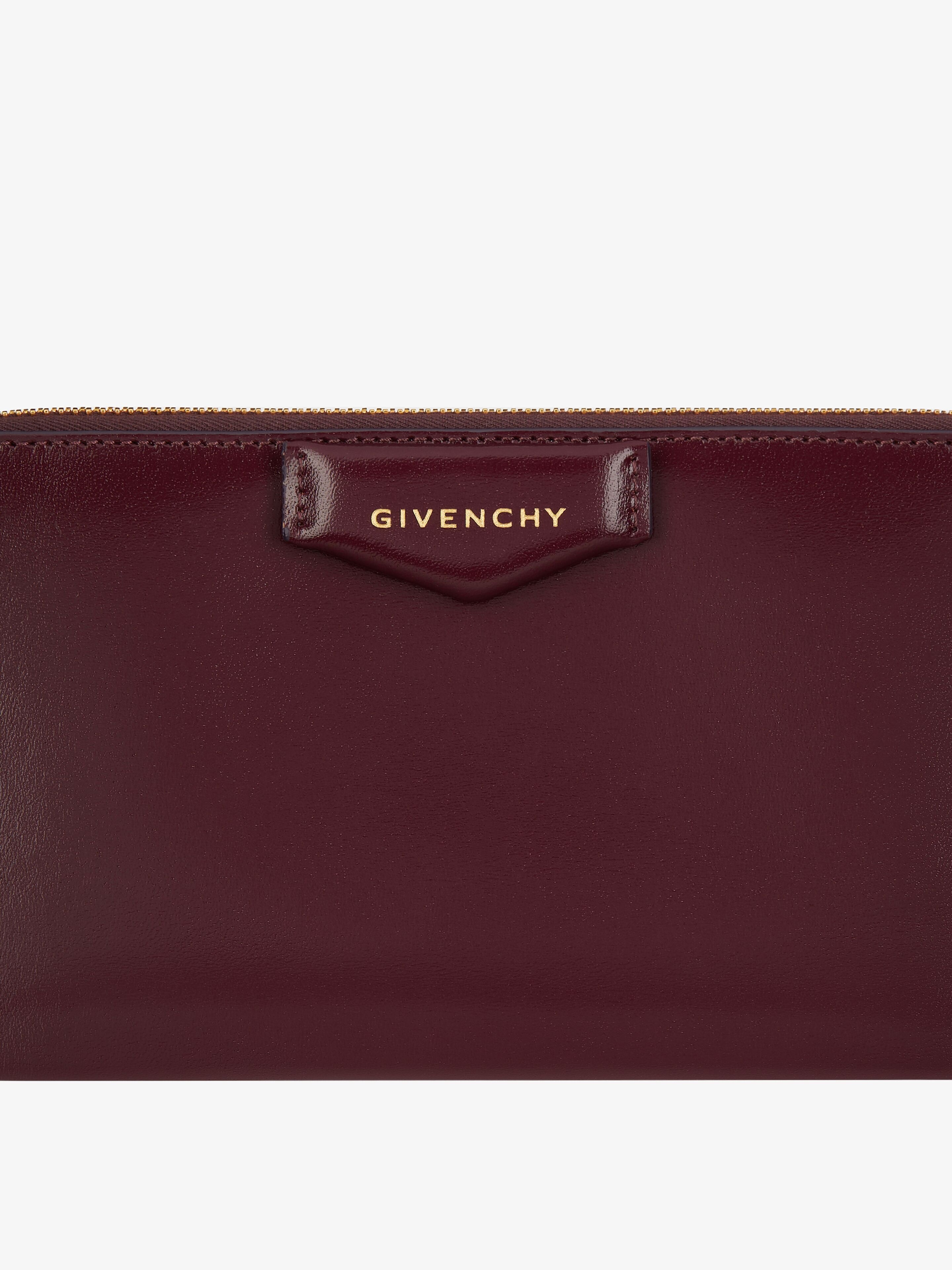 ANTIGONA ZIPPED WALLET IN BOX LEATHER - 5