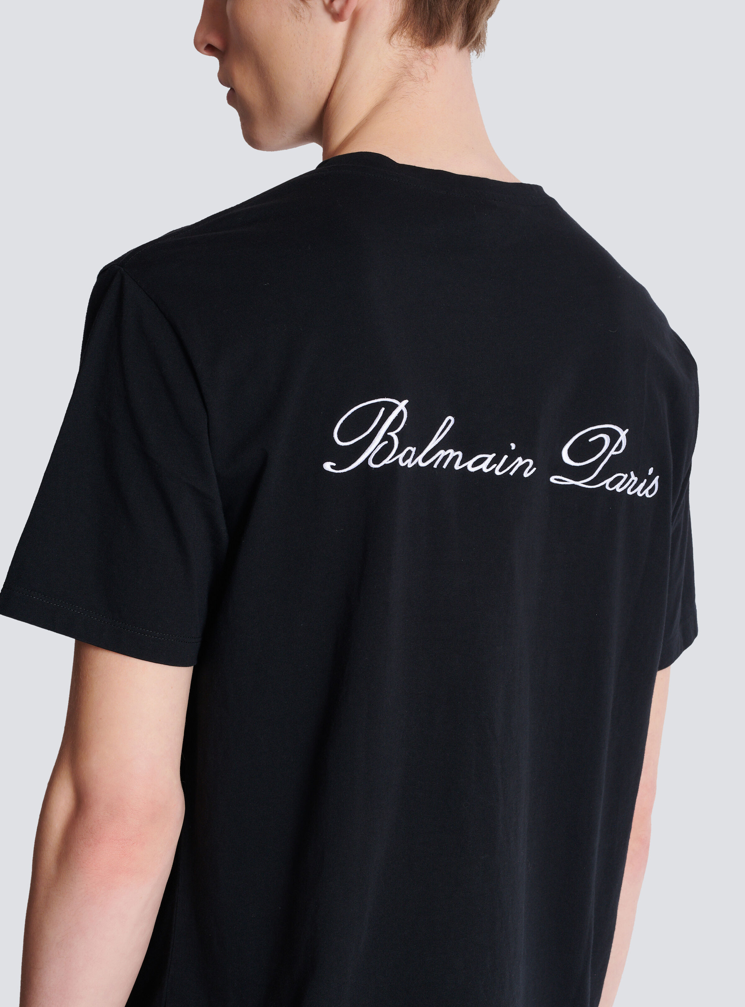 Embroidered Balmain Signature T-shirt - 8