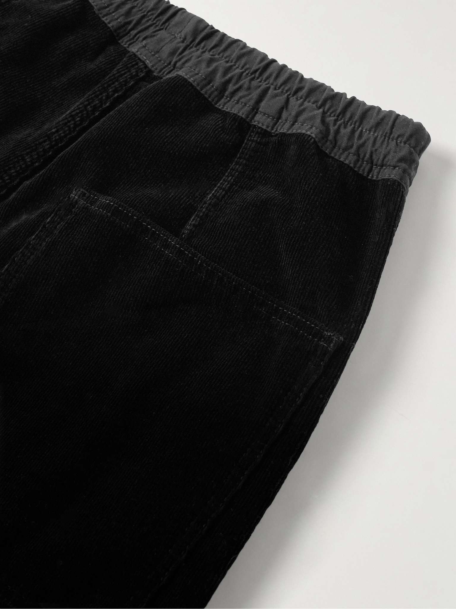 Slim-Fit Straight-Leg Cotton-Corduroy Drawstring Trousers - 5