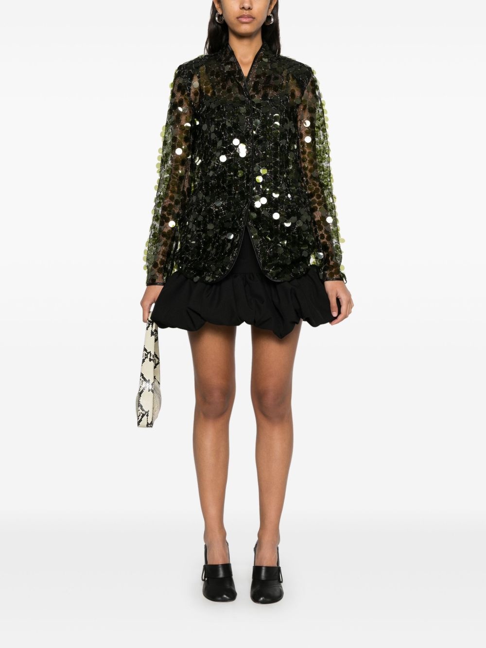 trompe l'oeil sequinned jacket - 2