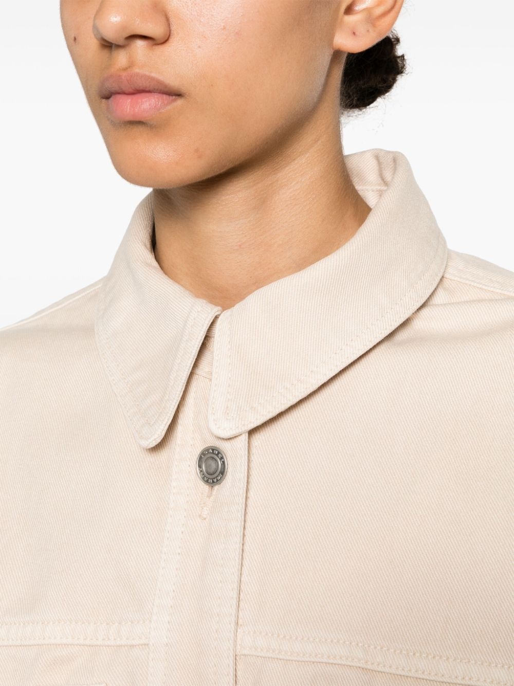 patch pockets buttoned shirt-jacket - 5