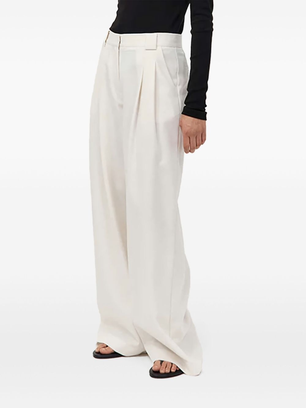 pleated wide-leg trousers - 2