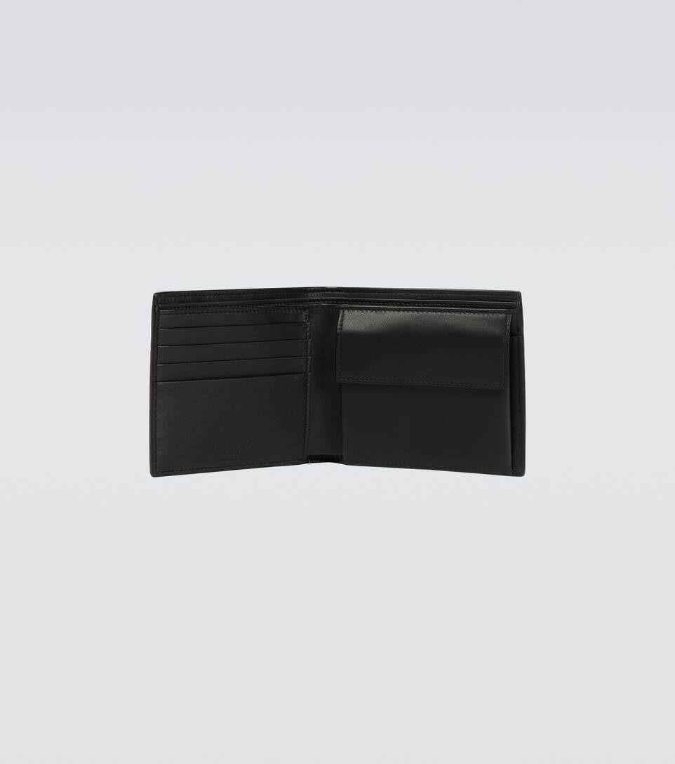 East/West embossed leather wallet - 2