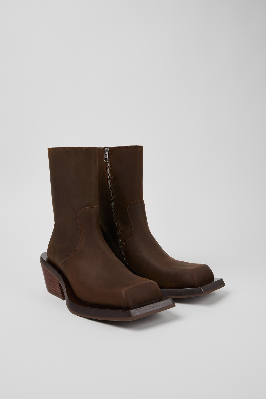 Brown Nubuck Boots - 2