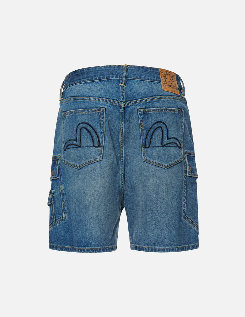 CARGO POCKET DENIM SHORTS 2
