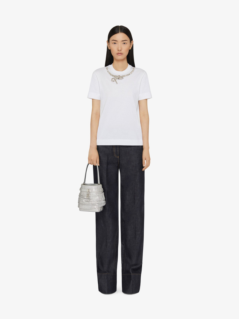 Givenchy SLIM FIT T-SHIRT IN COTTON WITH CRYSTALS SNAKE outlook