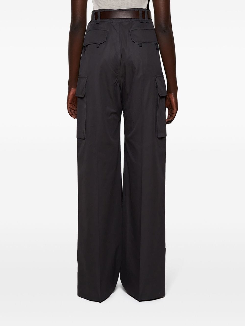 organic-cotton wide-leg trousers - 4
