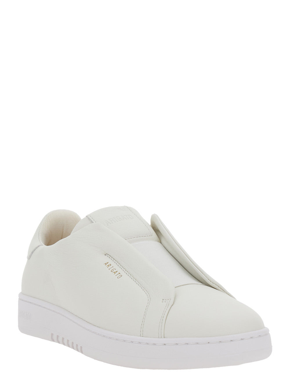 Axel Arigato Men 'Dice Laceless' White Low Top Sneakers With Logo Lettering On Side And Heel In Leat - 2