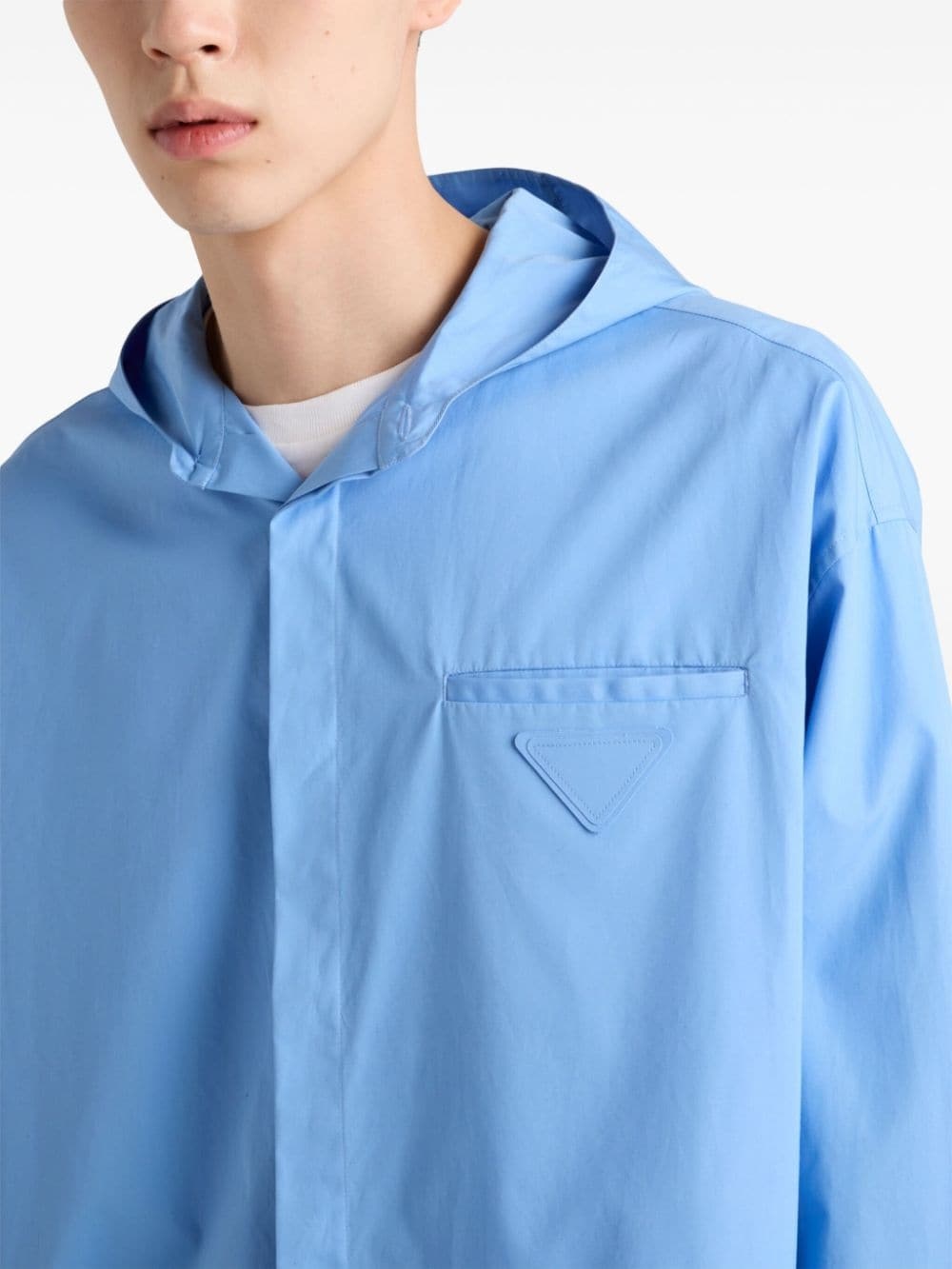 Prada hooded cotton shirt | farfetch | REVERSIBLE