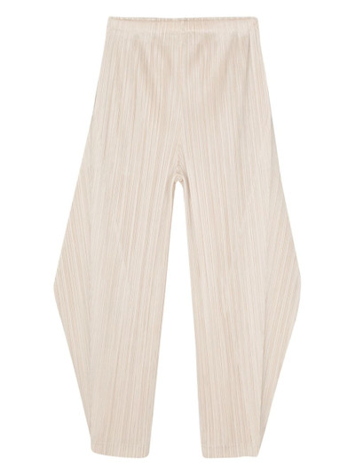 Pleats Please Issey Miyake pleated cropped trousers outlook