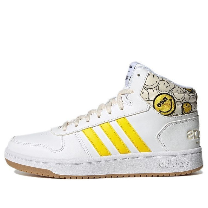 (WMNS) adidas Neo Hoops 2.0 Mid Shoes 'White Solar Yellow' GY7617 - 1