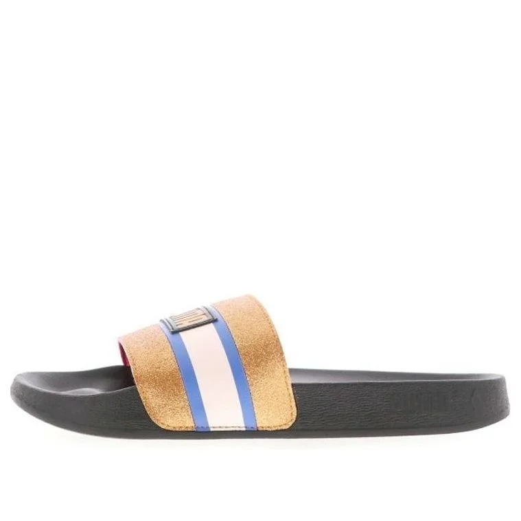 (WMNS) PUMA Leadcat Ftr 90s Pop Slide Gold/Black 372624-01 - 1