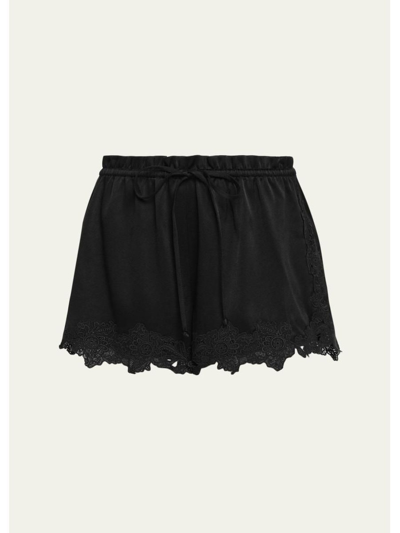 Cristal Lace-Trim Relaxed Shorts 1