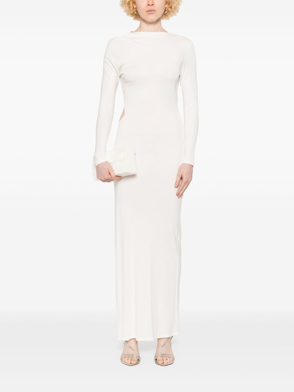 gathered jersey maxi dress - 2
