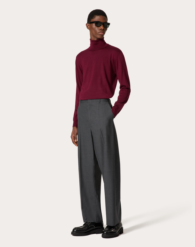 Valentino HIGH-NECK WOOL SWEATER WITH VLOGO SIGNATURE EMBROIDERY outlook
