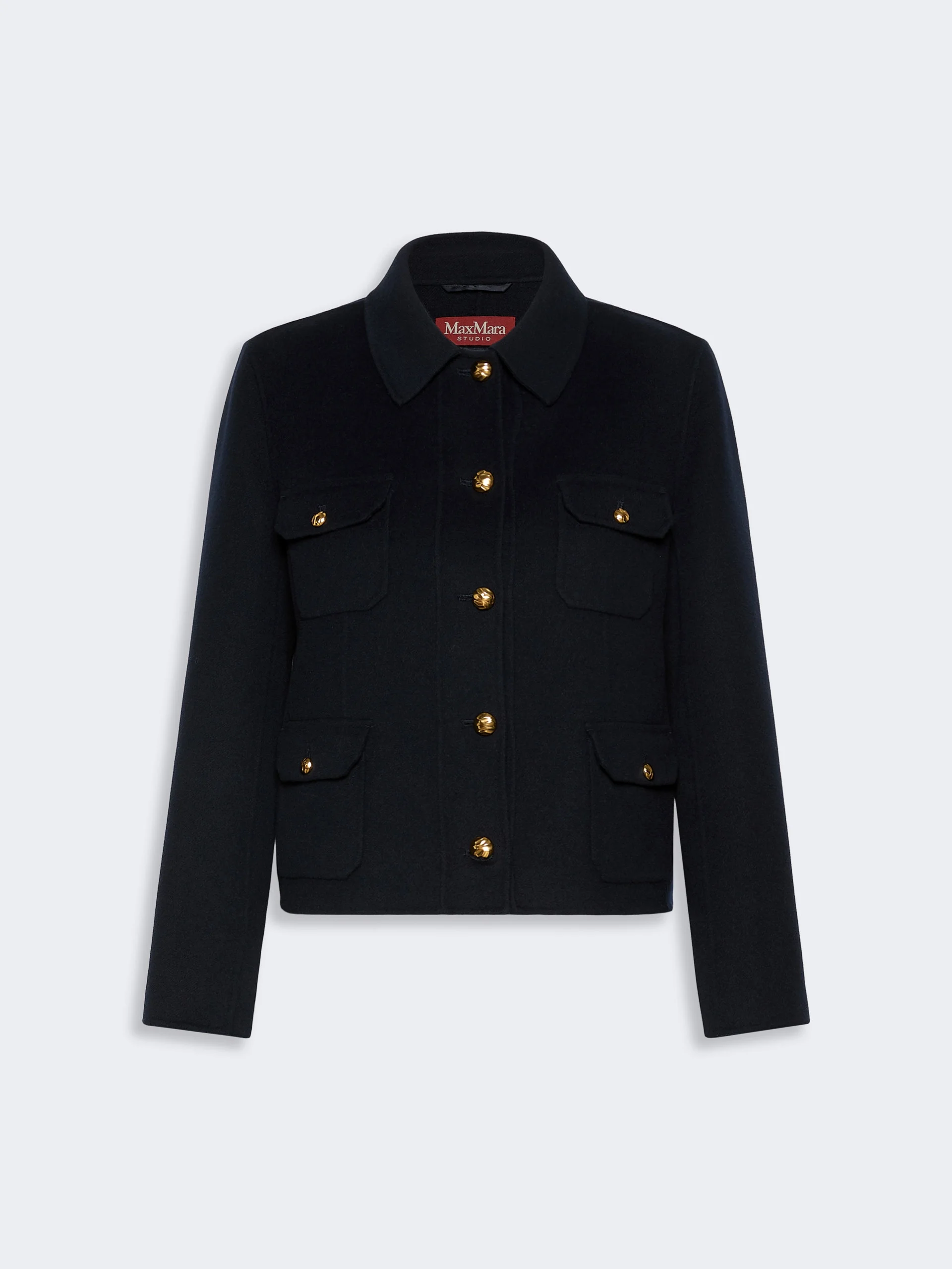 VENERE Wool, cashmere and silk varsity jacket - NAVY - 1